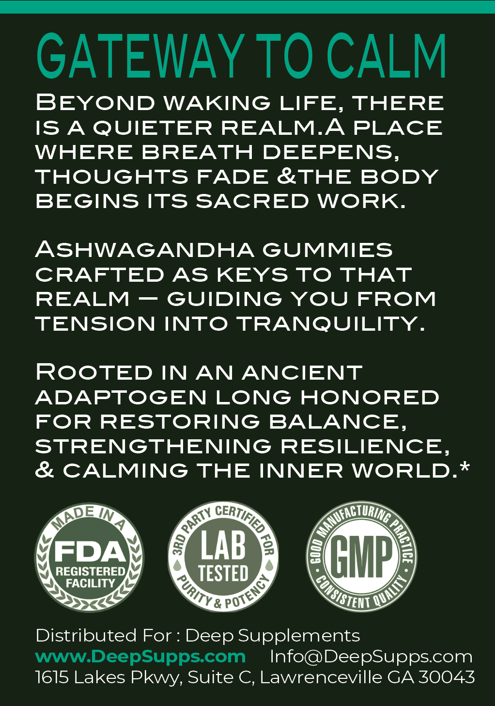 Ashwagandeep Gummies : Ashwagandha Stress & Insomnia Relief