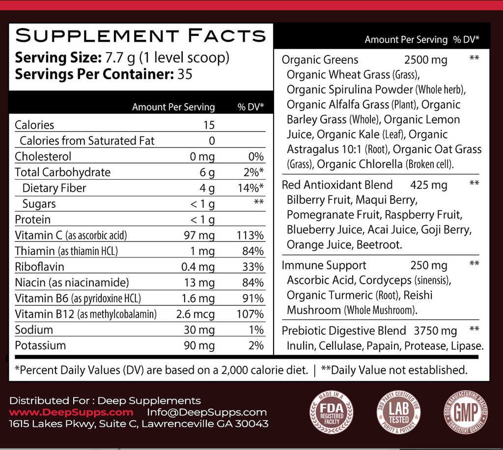 Deep Boost Mix : Powdered SuperFruit & SuperFood Drink - Deep Supplement