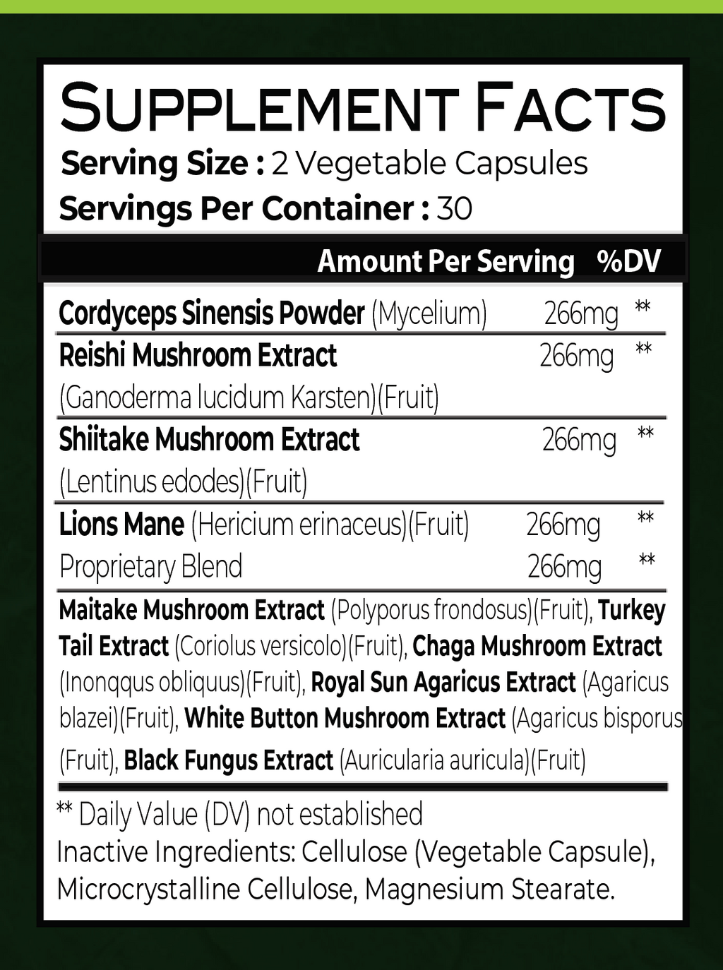 Deep Focus Capsules : Adaptogenic Mushrooms