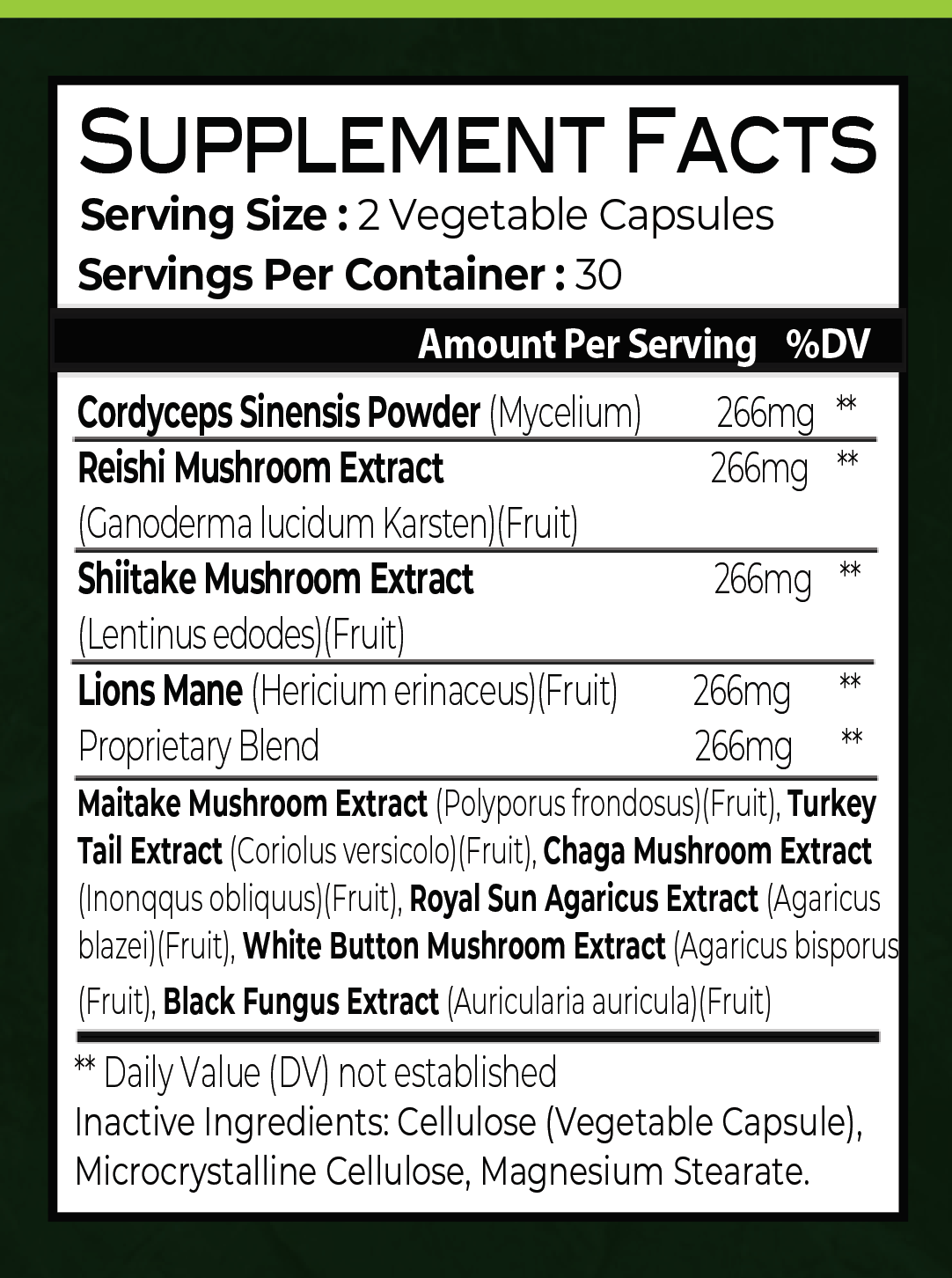 Deep Focus Capsules : Adaptogenic Mushrooms
