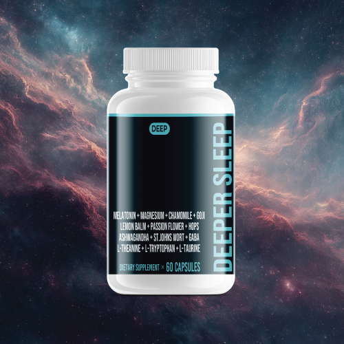 Deeper Sleep Capsules : 10 mg Melatonin + Magnesium, Calcium & Herbs